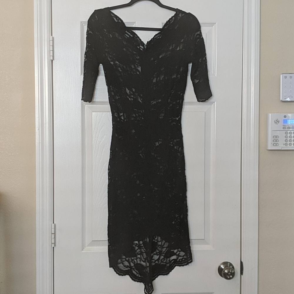 BEBE Sheer Lace Dress